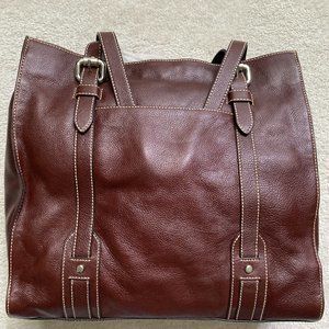 FOSSIL Executive Tote Soft leather Brown New